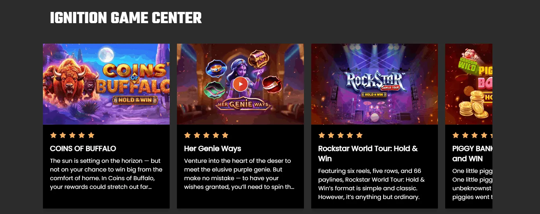 ignition Casino Games